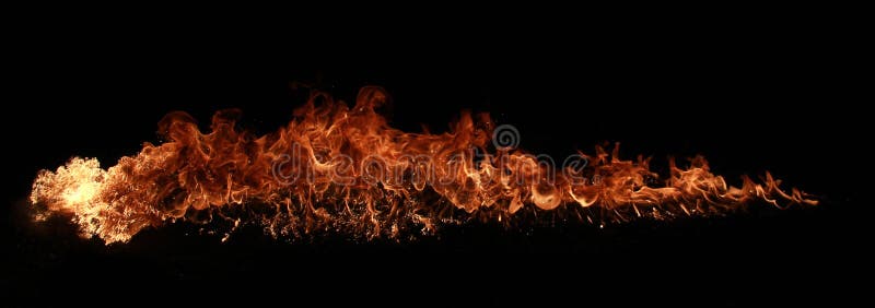 Fire explosion isolated on black background. Fire explosion isolated on black background