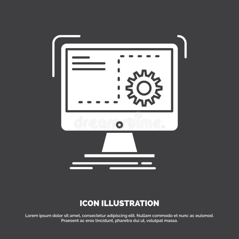 Comando, ordenador, función, proceso, icono del progreso s?mbolo del vector del glyph para UI y UX, p?gina web o aplicaci?n m?vil stock de ilustración Comando, ordenador, función, proceso, icono del progreso s?mbolo del vector del glyph para UI y UX, p?gina web o aplicaci?n m?vil stock de ilustración
