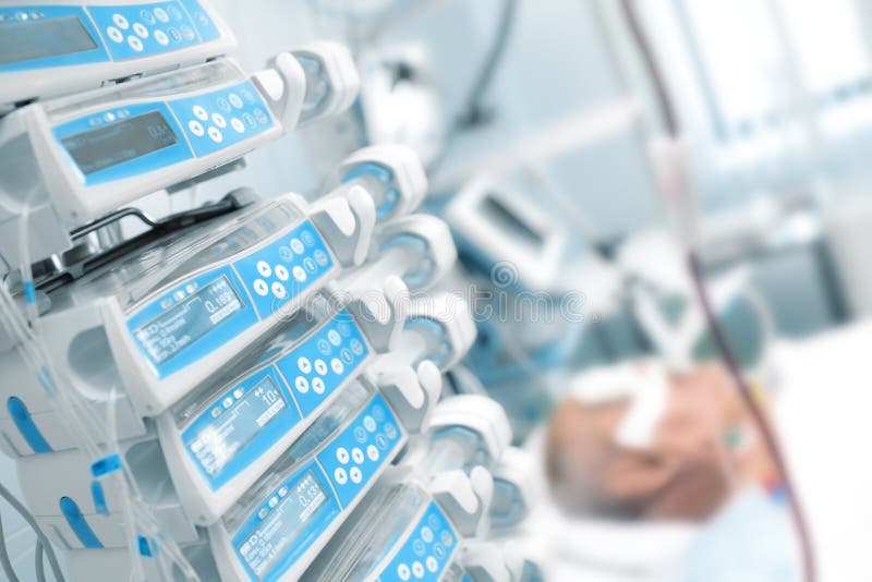 Patient In Critical Condition In The Icu Stock Photo Image Of
