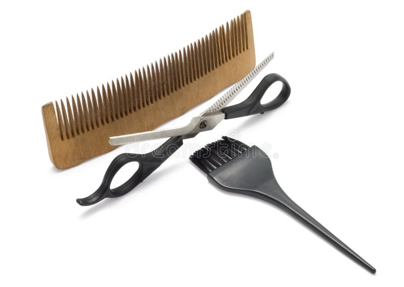 Comb and clipper stock image. Image of silver, fashion 16928563