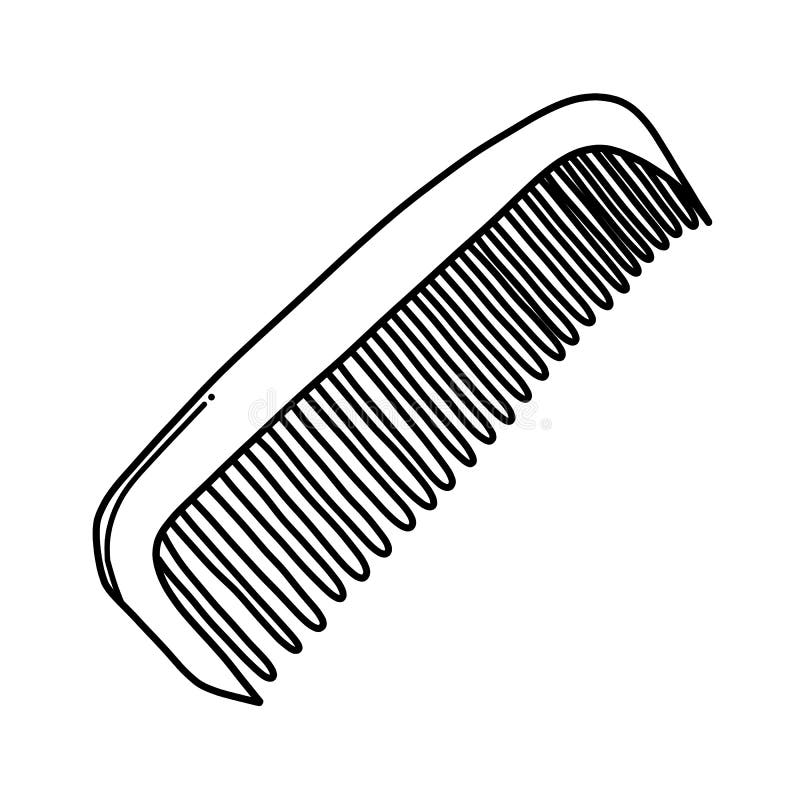 Comb Doodle Vector Icon. Drawing Sketch Illustration Hand Drawn Cartoon  Line Eps10 Stock Vector - Illustration of comb, hairdresser: 217846806