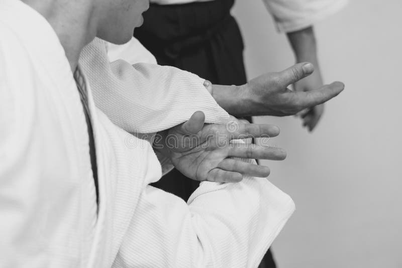 Combat grip close-up royalty free stock photography