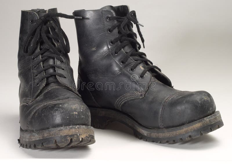 Combat boots stock photos