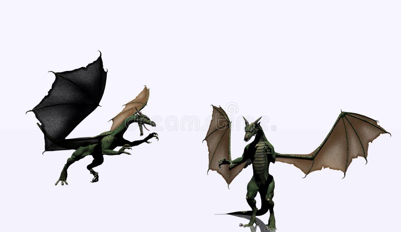 Enfer Dragon Flying illustration stock. Illustration du carnivore 