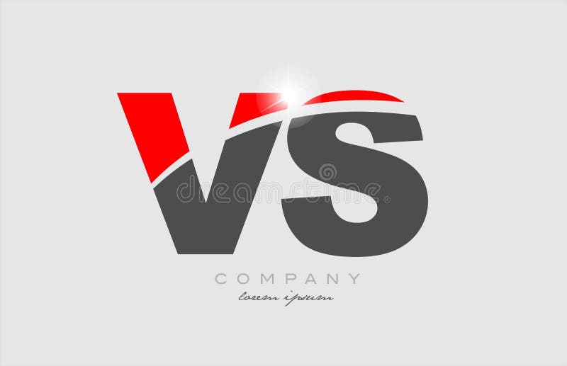 Letter v logo with a red circle swoosh design Vector Image