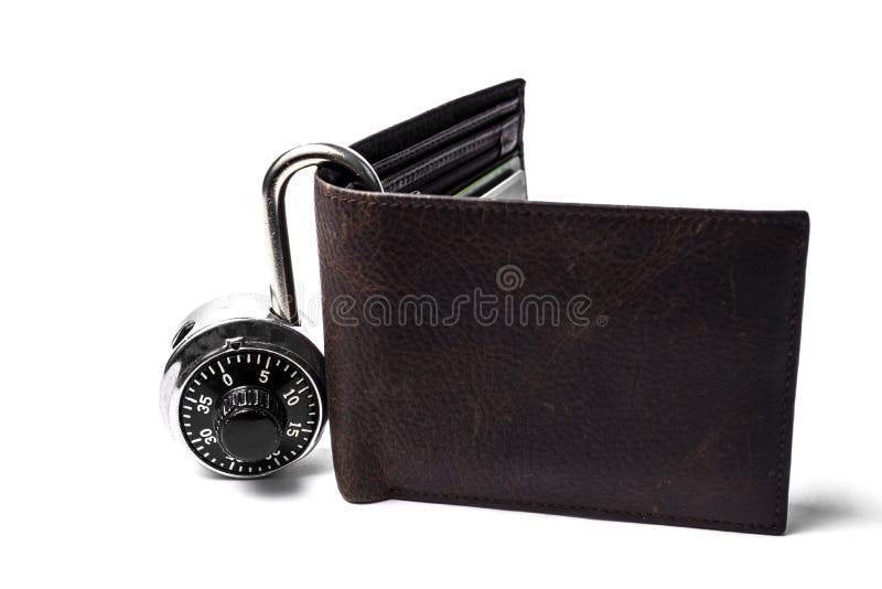 Wallet with Combination Lock Stock Illustration Illustration of