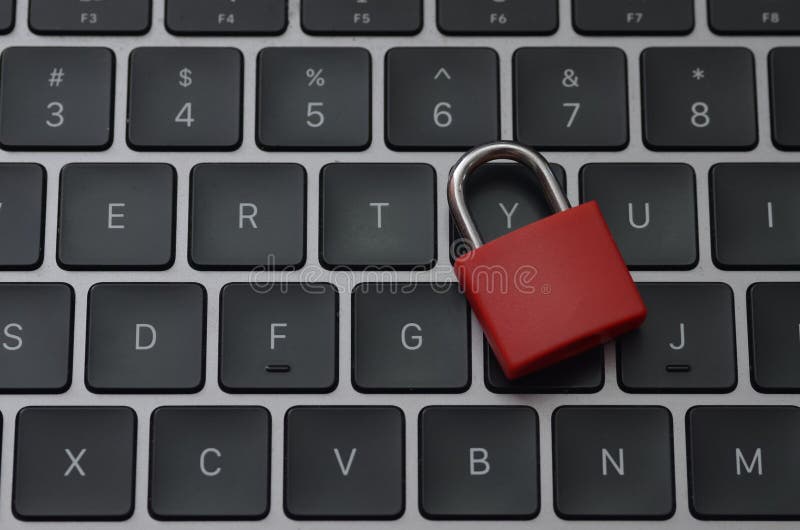The combination of the padlock and the keyboard suggests the importance of cybersecurity and protecting digital information vector illustration