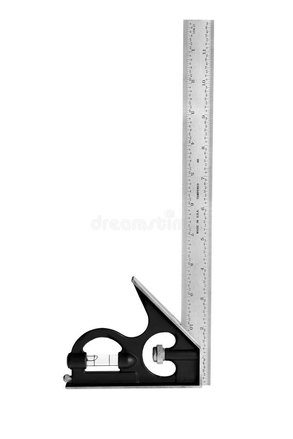 Combination Square for Carpentry and Construction Stock Image Image
