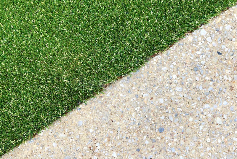 Combinations of Grass and Concrete Stock Photo Image of grass