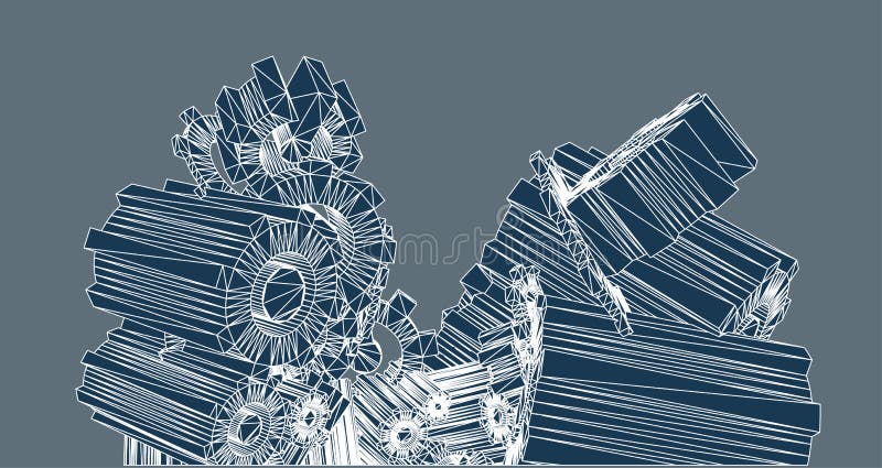 Combinazione degli oggetti della ruota dentata 3d royalty illustrazione gratis Combinazione degli oggetti della ruota dentata 3d royalty illustrazione gratis