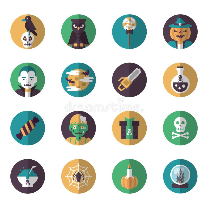 Combinazione di icone di set di mezzene royalty illustrazione gratis