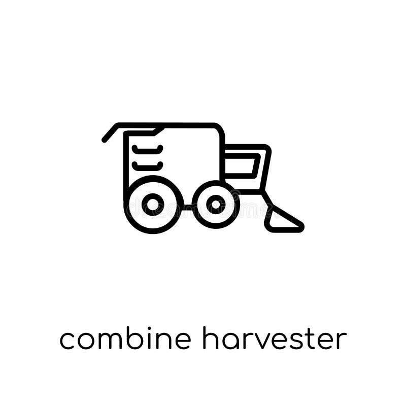 Combine Harvester Icon Vector From Agriculture Collection. Thin Line ...