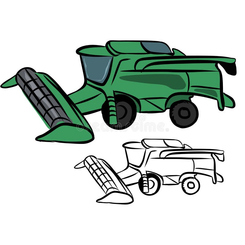 Download Combine harvester stock vector. Illustration of ...