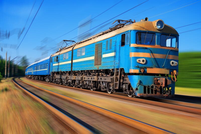 High speed passenger train with motion blur effect. High speed passenger train with motion blur effect