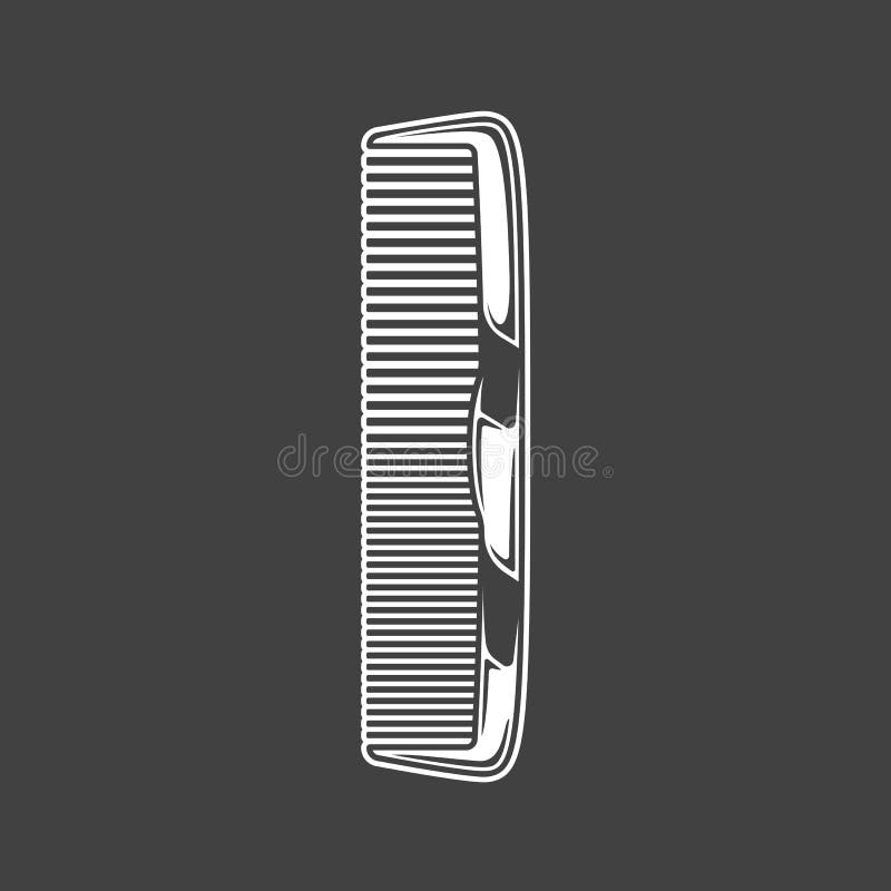 Combs Isolated on Black Background Stock Vector - Illustration of card