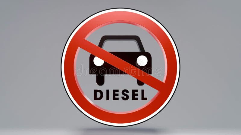 Combustible diesel prohibido : Restricciones a la prohibición e impacto sobre el calentamiento global ilustración del vector