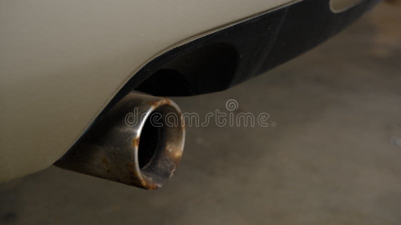 Combustion Fumes Coming Out of Car Exhaust Pipe Stock Photo - Image of ...