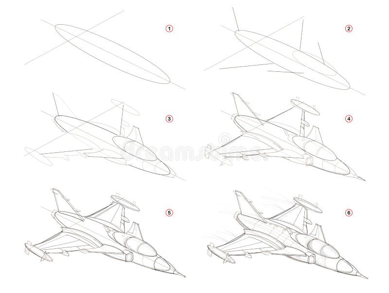 Come creare disegno a matita graduale La pagina mostra come imparare la nave da guerra fantastica dello spazio di tiraggio gradua