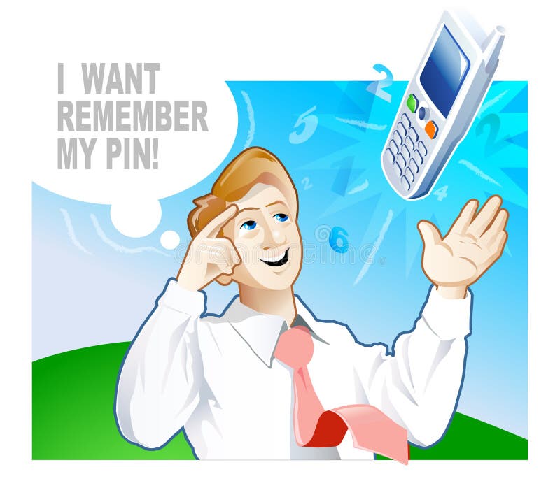 Come posso ricordare il PIN-codice? royalty illustrazione gratis Come posso ricordare il PIN-codice? royalty illustrazione gratis