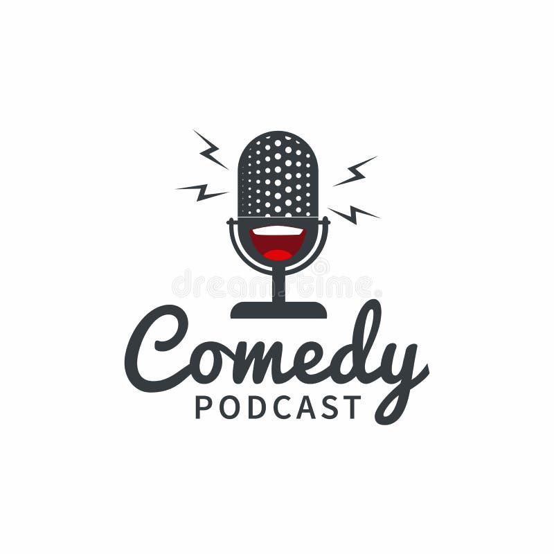 Comedy Podcast Logo Design Vector Stock Vector - Illustration of comedy,  funny: 163137974