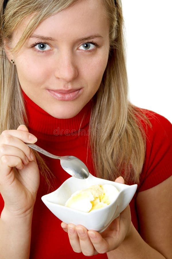 Comer gelado fotos de stock royalty free