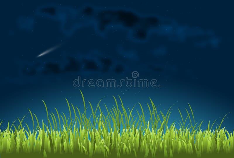 Cometa no céu noturno ilustração royalty free Cometa no céu noturno ilustração royalty free