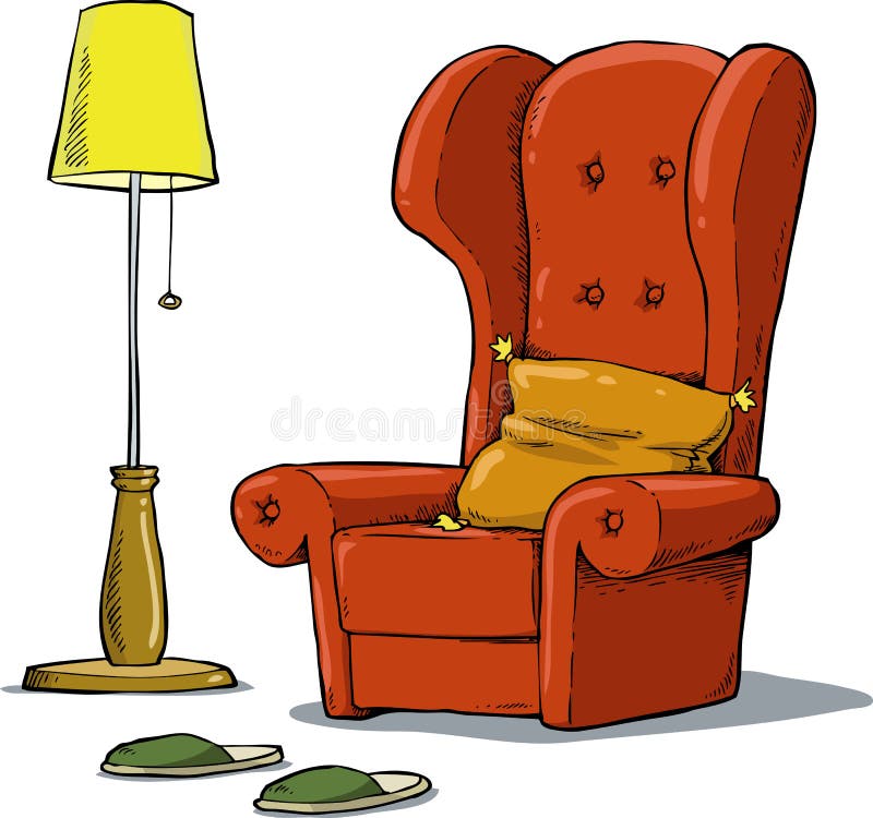 Comfortabele leunstoel stock illustratie Comfortabele leunstoel stock illustratie