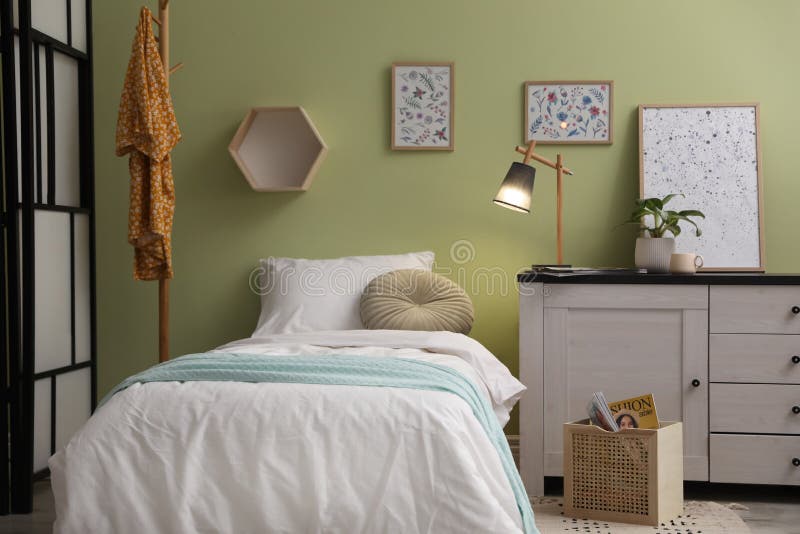 Comfortable Bed with Clean White Linens Stock Photo Image of clean