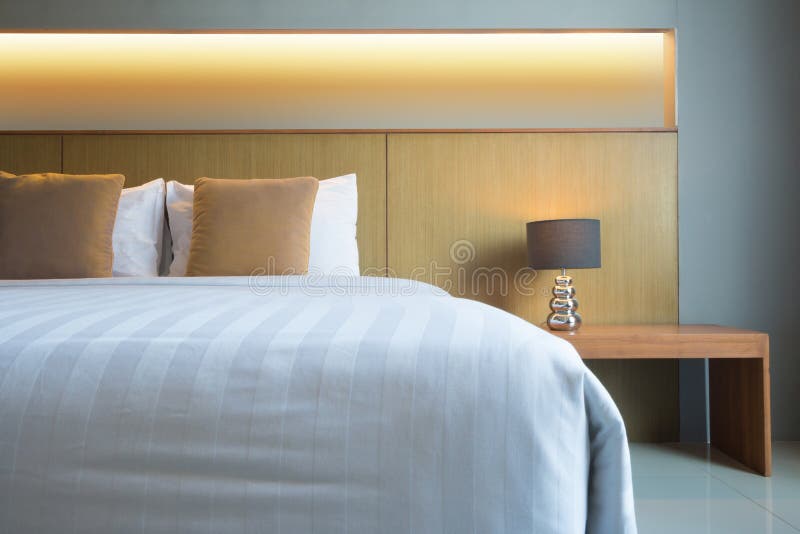 Comfortable bed stock image. Image of bedroom, home, cloth 94860677