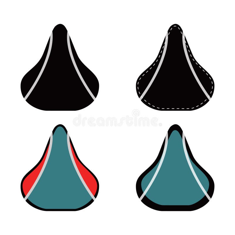 Comfortable Bike Seats Vector Set Stock Vector Illustration of
