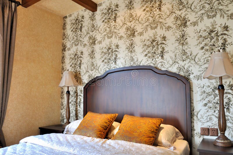 Comfortable and elaborate bedroom interior