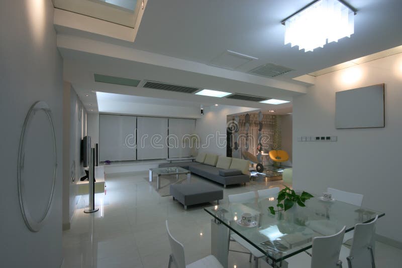 Comfortable rooms stock photo. Image of house, lights 7576130