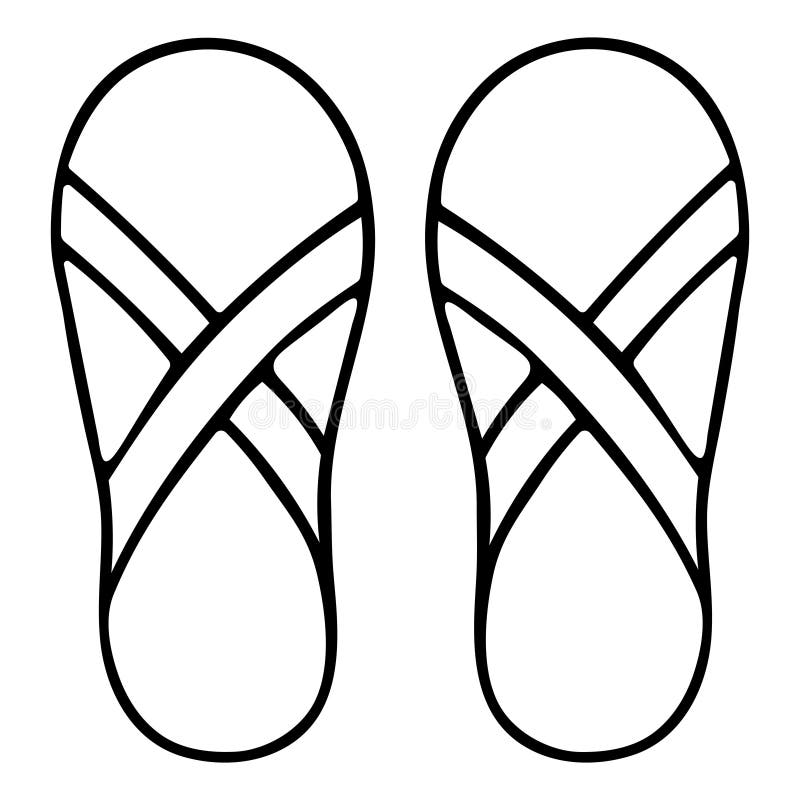 Leather Slippers. Sketch. Vector Illustration. Comfortable Summer Shoes ...