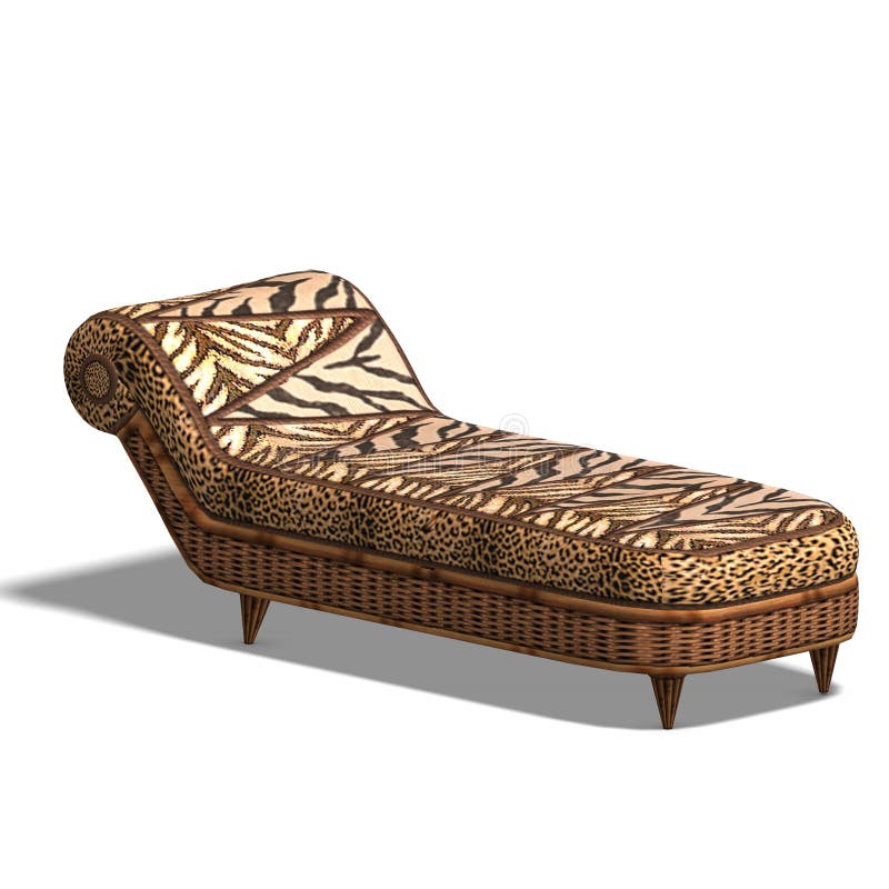 Comfy chaiselon with african design