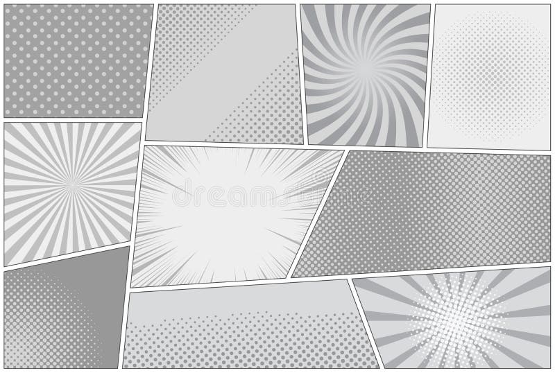 Comic Strip Box Panel Template Cartoon Illustration Stock Photo