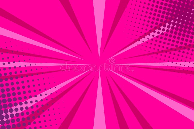 Comic book pop art strip radial backdrop stock illustration