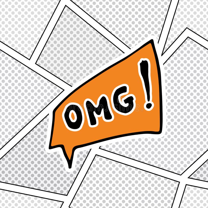 Comic Book Speech Bubble, Cartoon Sound Effect. Hand Drawn ...