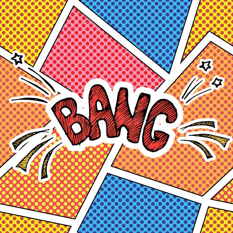 Download Comic Book Speech Bubble, Cartoon Sound Effect. Hand Drawn ...