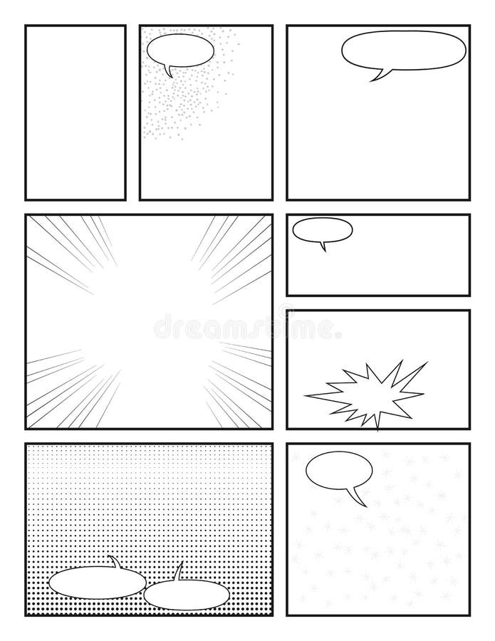 Comic Book Strip Templates for Drawing Comics Blank Layout Template Comic Book Strip Templates for Drawing Comics Blank Layout Template