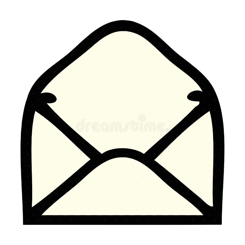 Comic Book Style Cartoon Paper Envelope Stock Vector Illustration of
