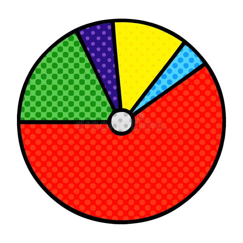 Comic Book Style Cartoon Pie Chart Stock Vector Illustration of graph