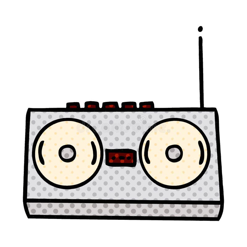 Comic Book Style Cartoon Of A Retro Radio Stock Vector Illustration Of Radio Clipart