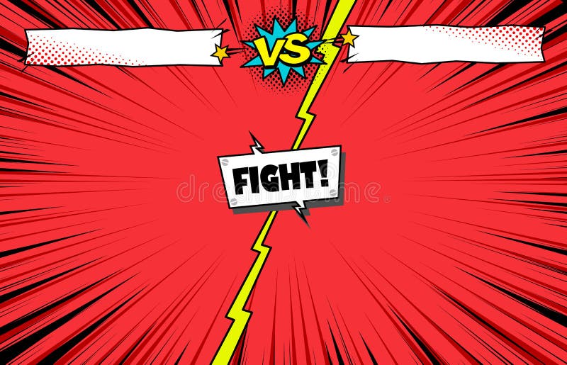 Comic Book Versus Fight Template Background, Superhero Battle Intro Stock  Vector - Illustration of background, advert: 116223401