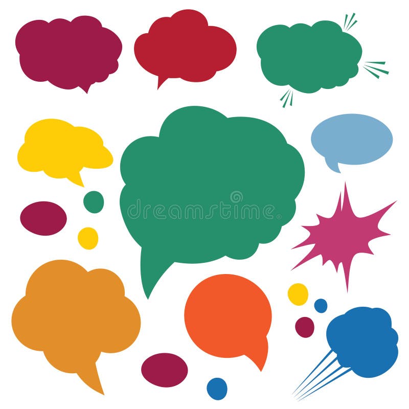 Comic bubbles and elements stock vector. Illustration of discussion ...