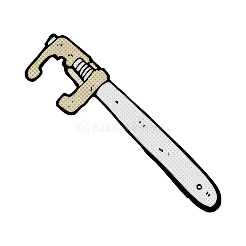Cartoon Adjustable Wrench or Spanner Stock Vector Illustration of