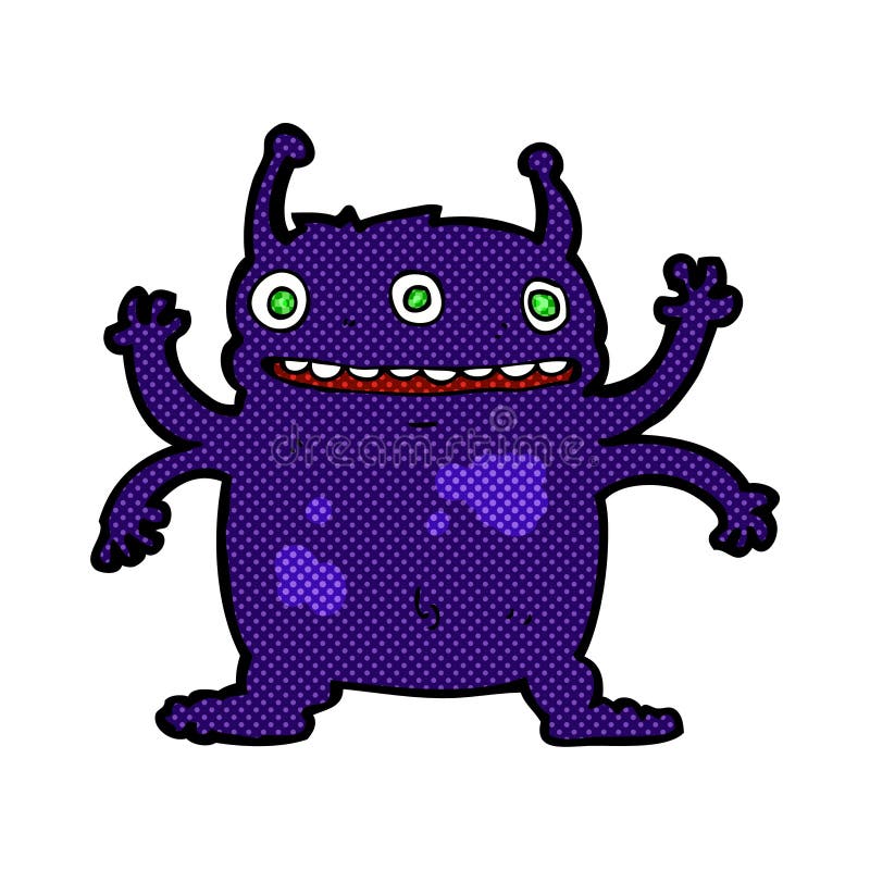 comic cartoon alien monster