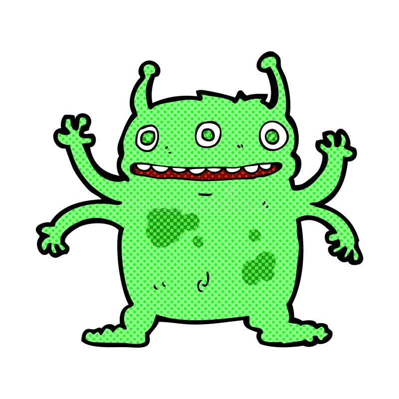 comic cartoon alien monster