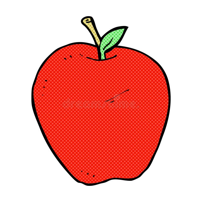 comic cartoon apple