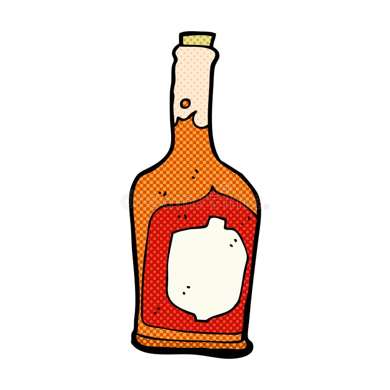 Comic Cartoon Bottle of Rum Stock Illustration Illustration of comic