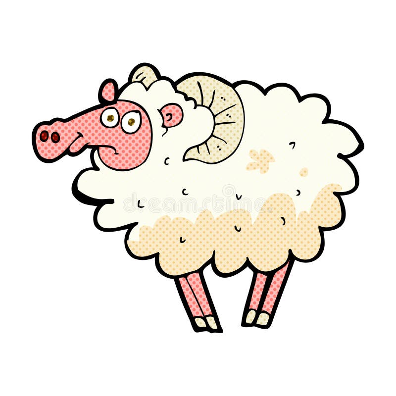 comic cartoon dirty sheep